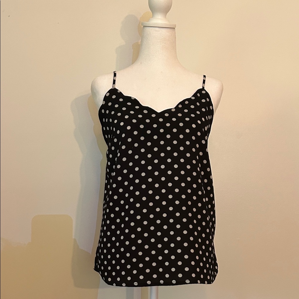 Black and White Polka Dot Women's Top